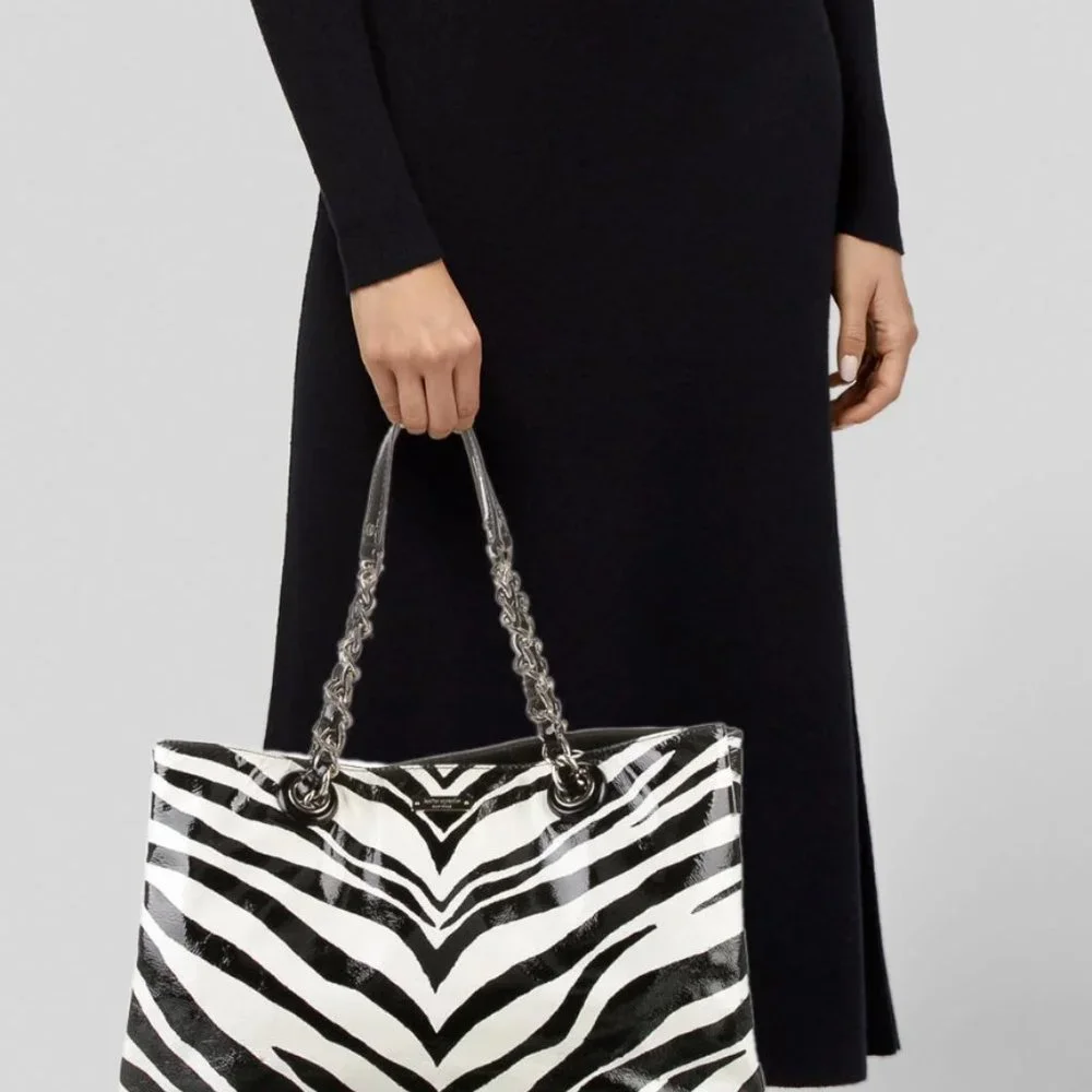 Kate Spade NWT Zebra Patent Tote Bag - Picture 7 of 8